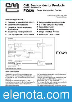 CML FX629 datasheet