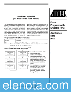 Atmel Flash Memory - Application Notes datasheet