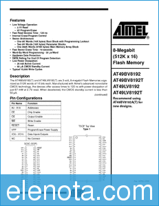 Atmel Flash Memory - Data Sheets datasheet