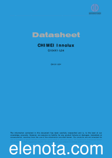 CHIMEI Innolux G104X1-L04 datasheet