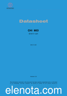CHI MEI G141I1-L01 datasheet
