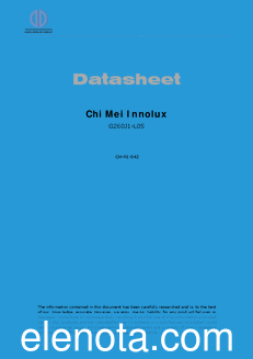 CHIMEI Innolux G260J1-L05 datasheet
