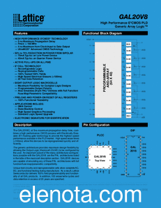 Lattice Semiconductor GAL20V8 datasheet