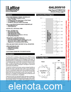 Lattice GAL20XV10 datasheet
