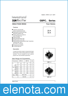 International Rectifier GBPC.. datasheet