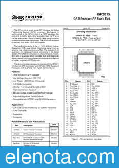 Zarlink Semiconductor GP2015 datasheet