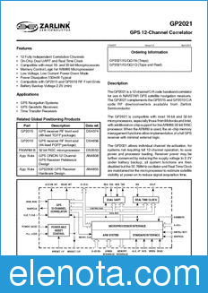 Zarlink Semiconductor GP2021 datasheet