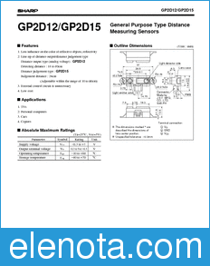 Sharp GP2D15 datasheet