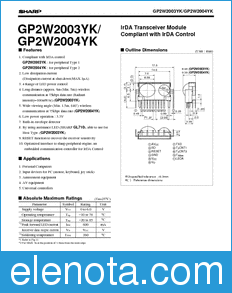 Sharp GP2W2003YK datasheet
