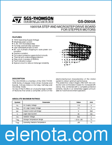 STMicroelectronics GS-D500A datasheet