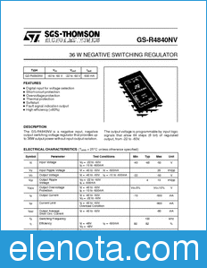 STMicroelectronics GS-R4840NV datasheet