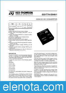 STMicroelectronics GS1T70-D540/1 datasheet