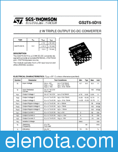 STMicroelectronics GS2T5-5D15 datasheet