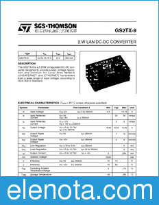 STMicroelectronics GS2TX-9 datasheet