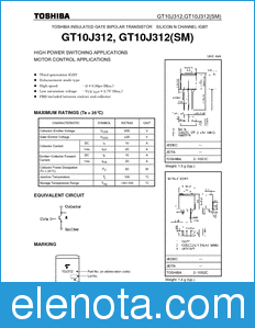 Toshiba GT10J312 datasheet
