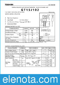 Toshiba GT15J102 datasheet