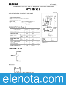 Toshiba GT15M321 datasheet