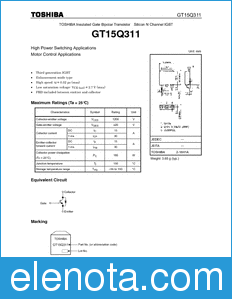 Toshiba GT15Q311 datasheet
