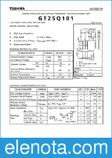 Toshiba GT25Q101 datasheet