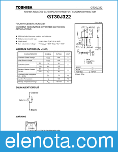 Toshiba GT30J322 datasheet