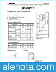 Toshiba GT40Q322 datasheet