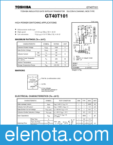 Toshiba GT40T101 datasheet