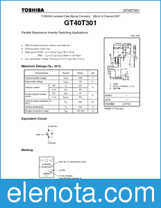 Toshiba GT40T301 datasheet