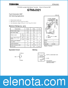 Toshiba GT60J321 datasheet