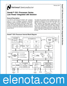 National Semiconductor GX1 datasheet