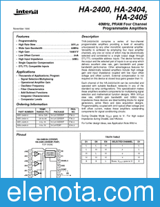 Intersil HA1-2400-2 datasheet