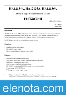Hitachi HA12135A datasheet