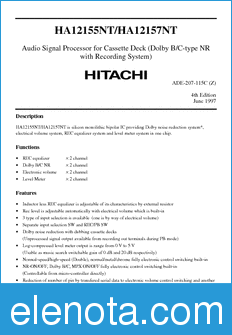 Hitachi HA12157NT datasheet
