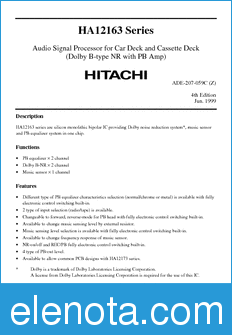 Hitachi HA12160 datasheet