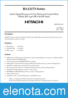 Hitachi HA12174 datasheet