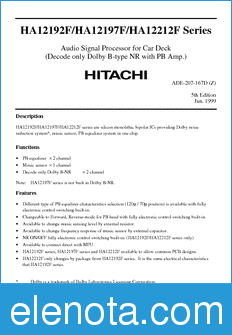 Hitachi HA12192F datasheet