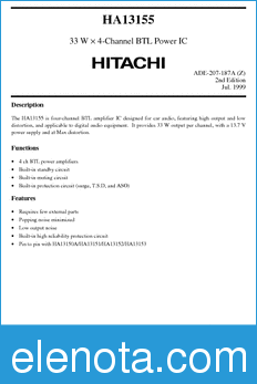 Hitachi HA13155 datasheet