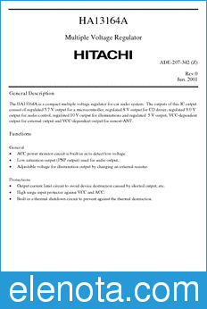 Hitachi HA13164 datasheet