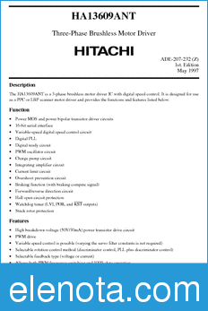 Hitachi HA13609ANT datasheet