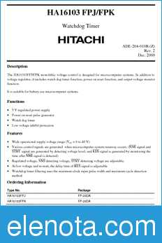 Hitachi HA16103FPJ datasheet