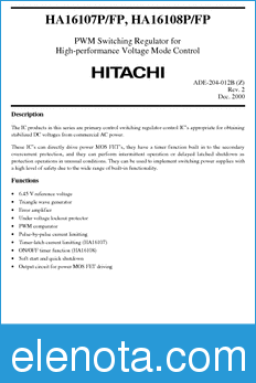 Hitachi HA16107FP datasheet
