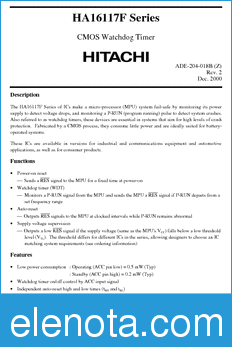 Hitachi HA16117FPCJ datasheet