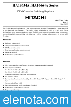 Hitachi HA16654AFP datasheet