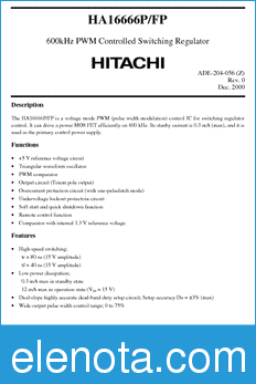 Hitachi HA16666P datasheet