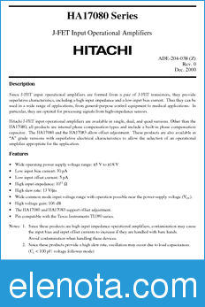 Hitachi HA17080PS datasheet