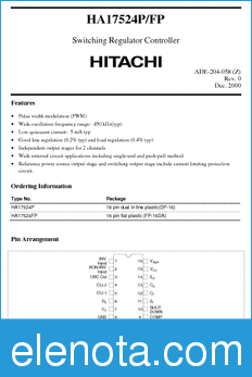 Hitachi HA17524P datasheet