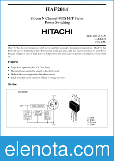 Hitachi HAF2014 datasheet