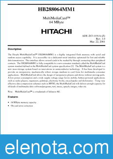 Hitachi HB288064MM1 datasheet