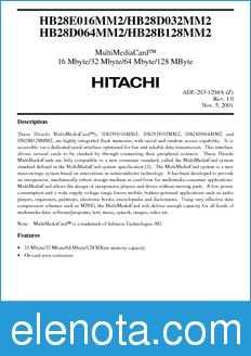 Hitachi HB28E016MM2 datasheet