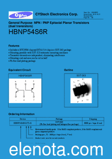 Cystech Electonics HBNP54S6R datasheet