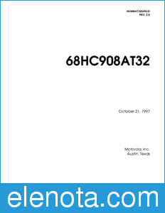 Motorola HC908AT32GRS datasheet